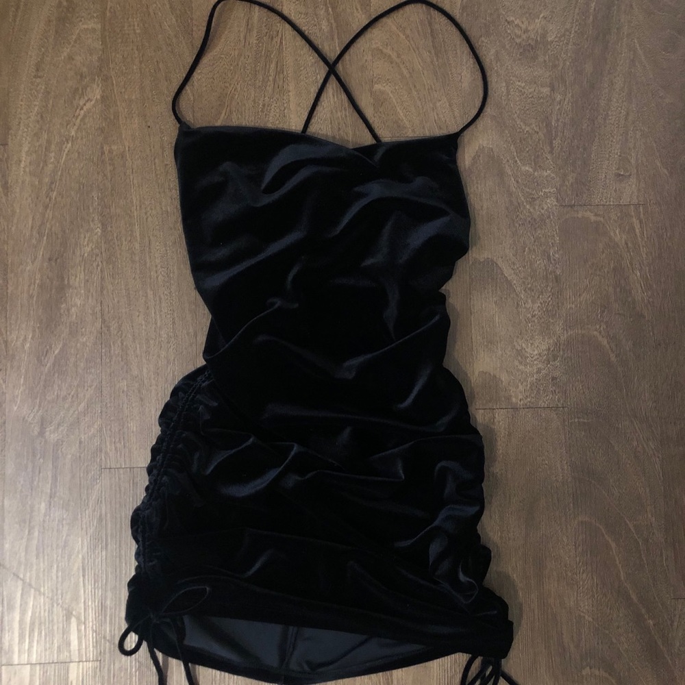 Zara Draped Velvet Dress